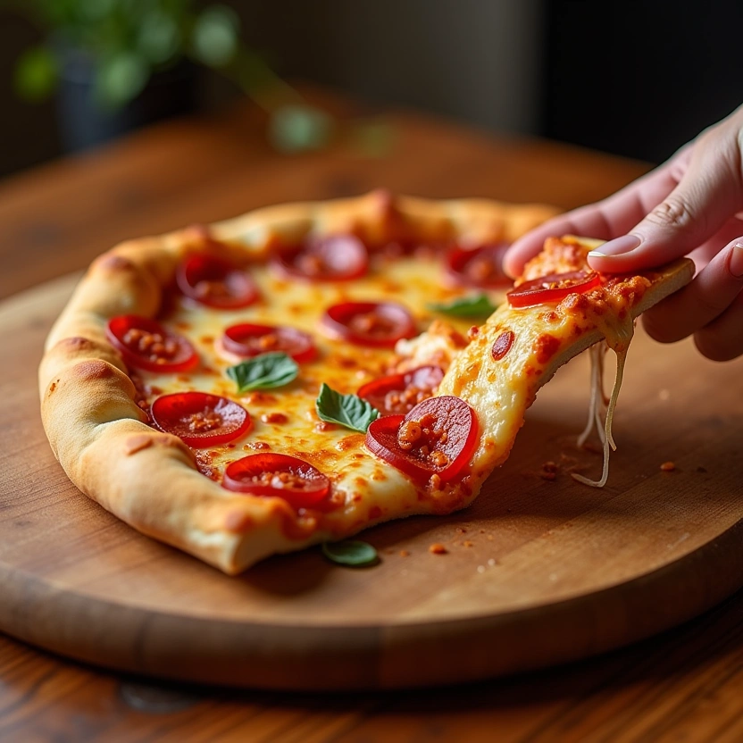 New York style pizza slice